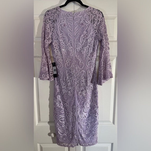 JS Collections Embroidered Dress with Three Quarter Flare Sleeves Size 4 NWT - Picture 5 of 5